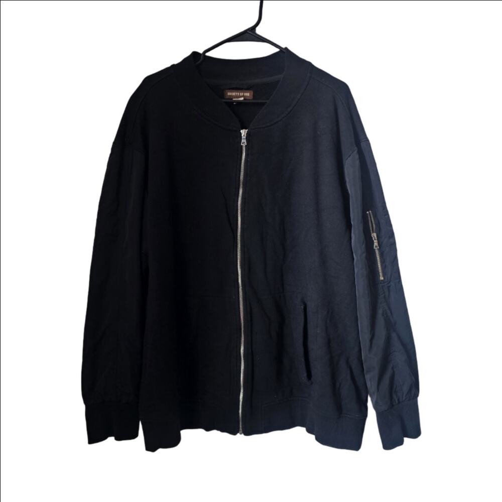 Society of One Men's Black Bomber Jacket Size 2XL